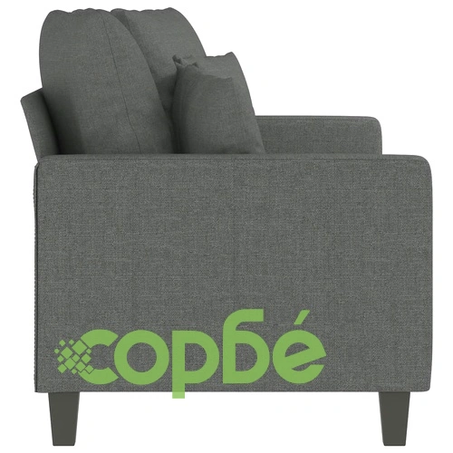 2-местен диван, тъмносив, 140 см, плат ➤ топ цена ➤ sorbe.bg