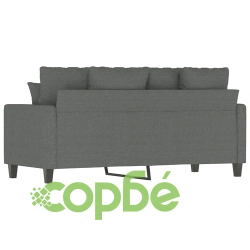 2-местен диван, тъмносив, 140 см, плат ➤ топ цена ➤ sorbe.bg