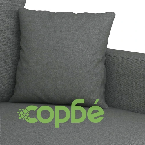 2-местен диван, тъмносив, 140 см, плат ➤ топ цена ➤ sorbe.bg