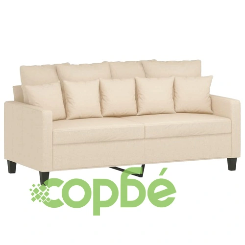 2-местен диван, кремав, 140 см, текстил ➤ топ цена ➤ sorbe.bg