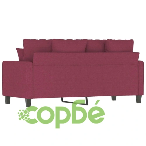 2-местен диван, Виненочервен, 140 см, текстил ➤ топ цена ➤ sorbe.bg