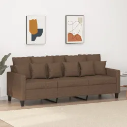 3-местен диван, Кафяв, 180 см, плат