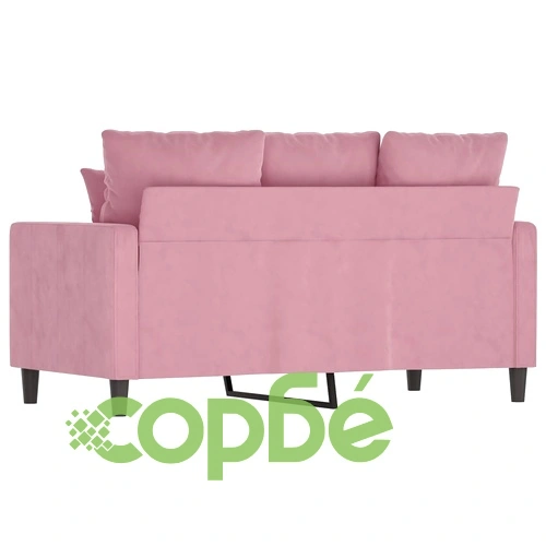 2-местен диван, розов, 120 см, кадифе ➤ топ цена ➤ sorbe.bg
