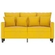 2-местен диван, жълт, 120 см, кадифе