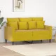 2-местен диван, жълт, 120 см, кадифе