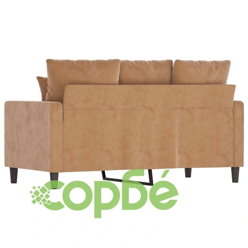 2-местен диван, кафяв, 120 см, кадифе ➤ топ цена ➤ sorbe.bg