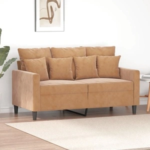 2-местен диван, кафяв, 120 см, кадифе