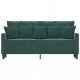 2-местен диван, тъмнозелен, 140 см, кадифе