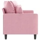 2-местен диван, розов, 140 см, кадифе