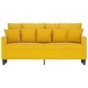 2-местен диван, жълт, 140 см, кадифе