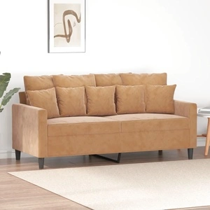 2-местен диван, кафяво, 140 см, кадифе