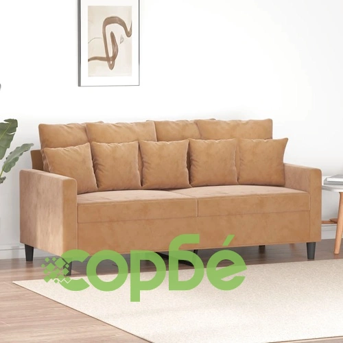 2-местен диван, кафяво, 140 см, кадифе ➤ топ цена ➤ sorbe.bg