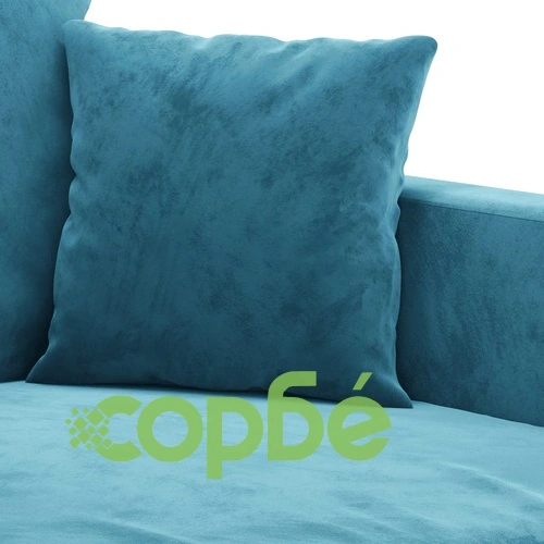 2-местен диван, син, 140 см, кадифе ➤ топ цена ➤ sorbe.bg