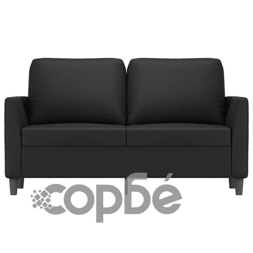 2-местен диван, черен, 120 см, изкуствена кожа ➤ топ цена ➤ sorbe.bg