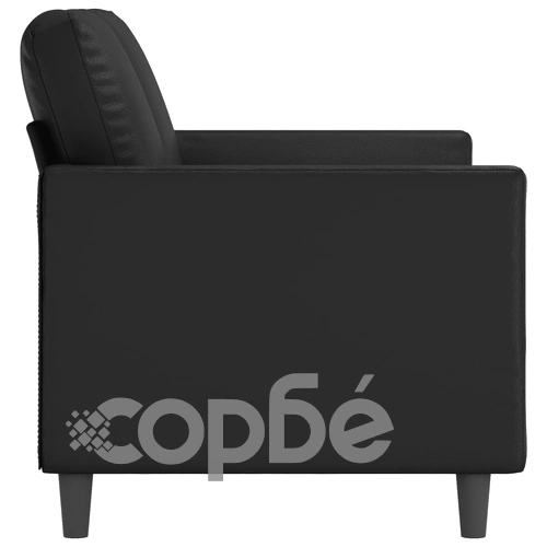 2-местен диван, черен, 120 см, изкуствена кожа ➤ топ цена ➤ sorbe.bg
