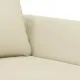 2-местен диван, кремава, 120 см, изкуствена кожа