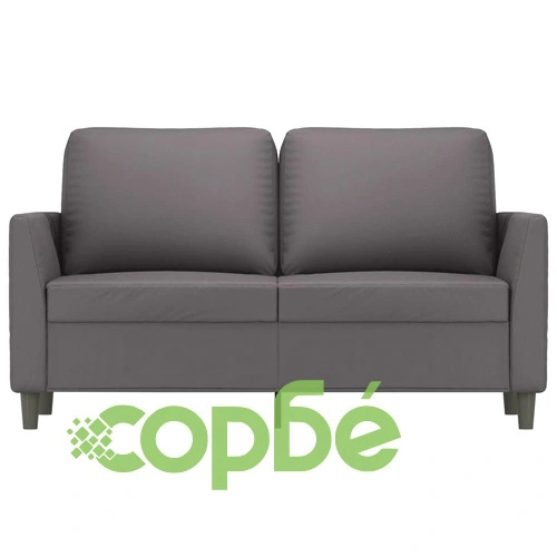 2-местен диван, сив, 120 см, изкуствена кожа ➤ топ цена ➤ sorbe.bg