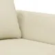 2-местен диван, кремава, 140 см, изкуствена кожа