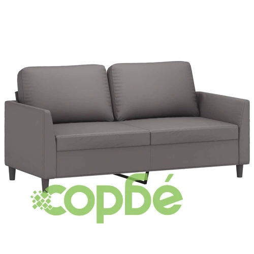 2-местен диван, сив, 140 см, изкуствена кожа ➤ топ цена ➤ sorbe.bg