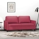 2-местен диван, Виненочервен, 140 см, изкуствена кожа