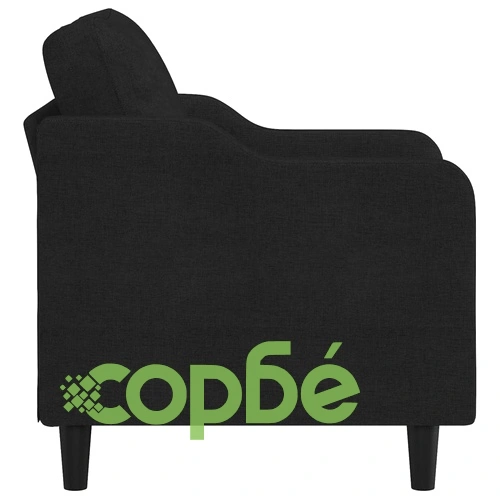 Кресло, черно, 60 см, текстил ➤ топ цена ➤ sorbe.bg
