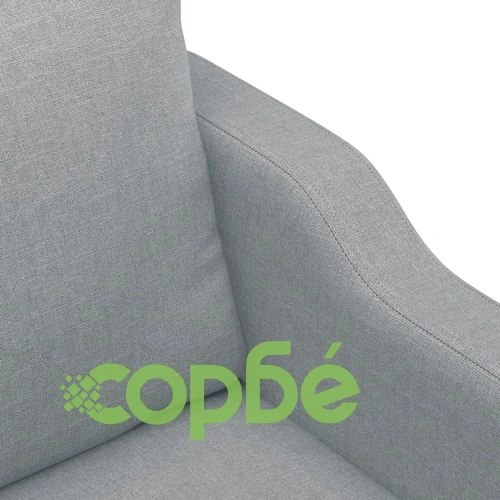 2-местен диван, светлосив, 120 см, плат ➤ топ цена ➤ sorbe.bg