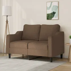 2-местен диван, Кафяв, 120 см, плат