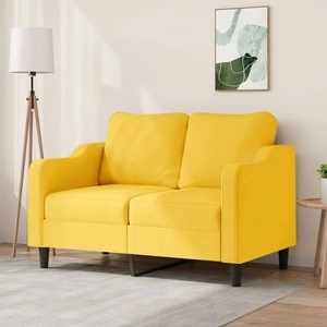 2-местен диван, светложълт, 120 см, плат