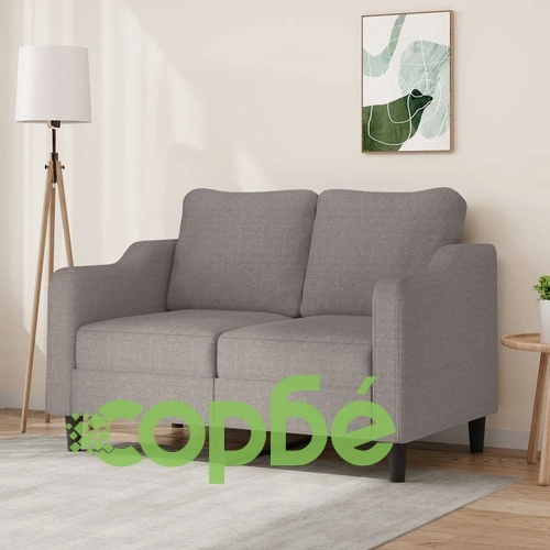 2-местен диван, Таупе, 140 см, текстил ➤ топ цена ➤ sorbe.bg