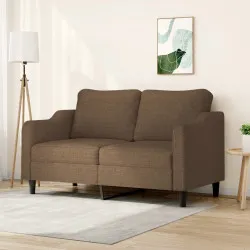2-местен диван, kафяв, 140 см, текстил