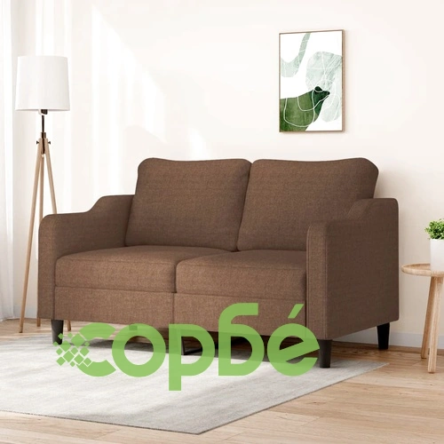 2-местен диван, kафяв, 140 см, текстил ➤ топ цена ➤ sorbe.bg