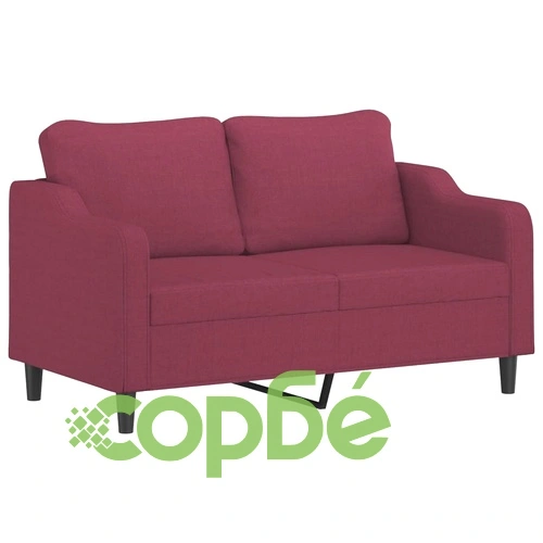 2-местен диван, Виненочервен, 140 см, текстил ➤ топ цена ➤ sorbe.bg