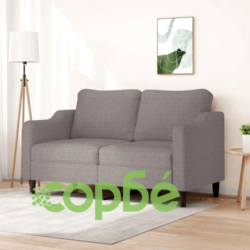 2-местен диван, Таупе, 140 см, текстил ➤ топ цена ➤ sorbe.bg