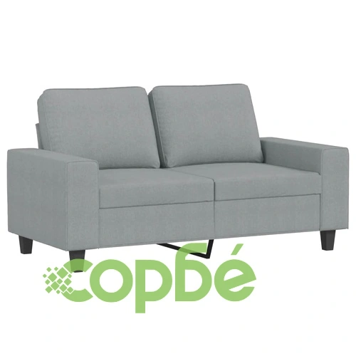 2-местен диван, светлосив, 120 см, плат ➤ топ цена ➤ sorbe.bg