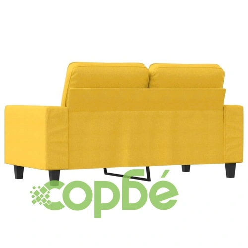 2-местен диван, светложълт, 120 см, плат ➤ топ цена ➤ sorbe.bg