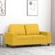 2-местен диван, светложълт, 120 см, плат