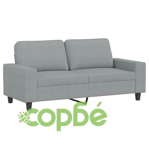 2-местен диван, светлосив, 140 см, плат ➤ топ цена ➤ sorbe.bg