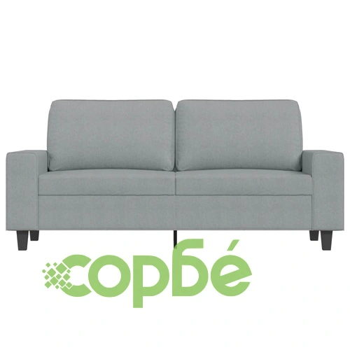 2-местен диван, светлосив, 140 см, плат ➤ топ цена ➤ sorbe.bg