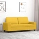 2-местен диван, светложълт, 140 см, плат