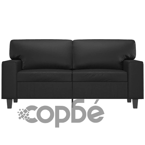 2-местен диван, черен, 120 см, изкуствена кожа ➤ топ цена ➤ sorbe.bg