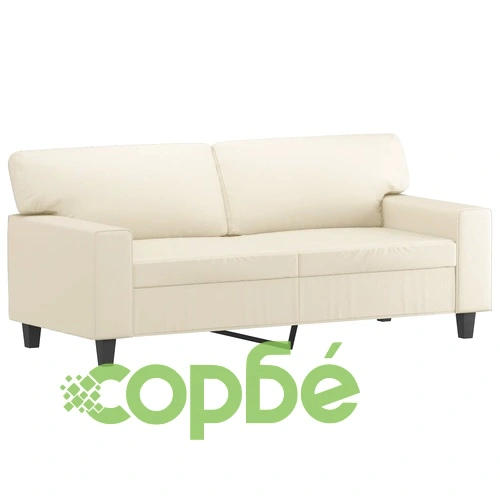 2-местен диван, кремава, 140 см, изкуствена кожа ➤ топ цена ➤ sorbe.bg