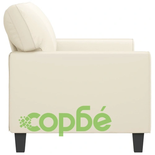 2-местен диван, кремава, 140 см, изкуствена кожа ➤ топ цена ➤ sorbe.bg