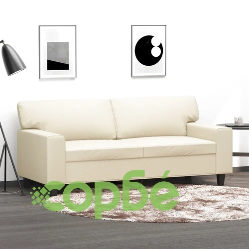 2-местен диван, кремава, 140 см, изкуствена кожа ➤ топ цена ➤ sorbe.bg