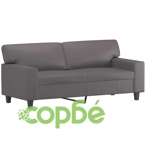 2-местен диван, сив, 140 см, изкуствена кожа ➤ топ цена ➤ sorbe.bg