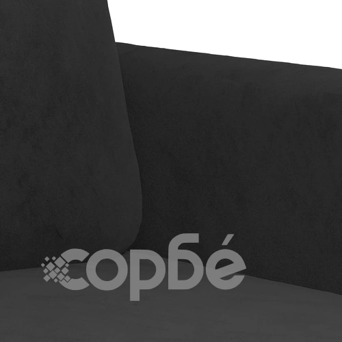 Кресло, черно, 60 см, кадифе ➤ топ цена ➤ sorbe.bg