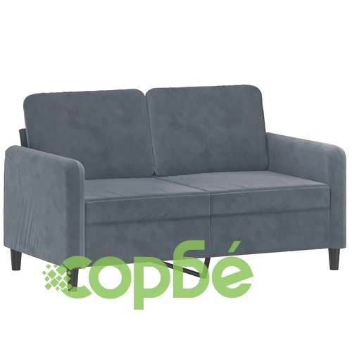 2-местен диван, тъмносив, 120 см, кадифе ➤ топ цена ➤ sorbe.bg