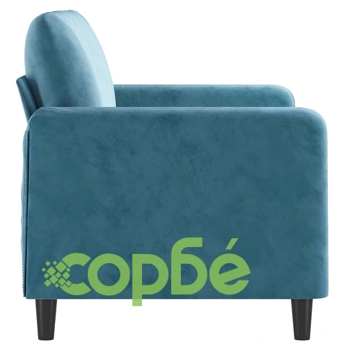 2-местен диван, син, 120 см, кадифе ➤ топ цена ➤ sorbe.bg