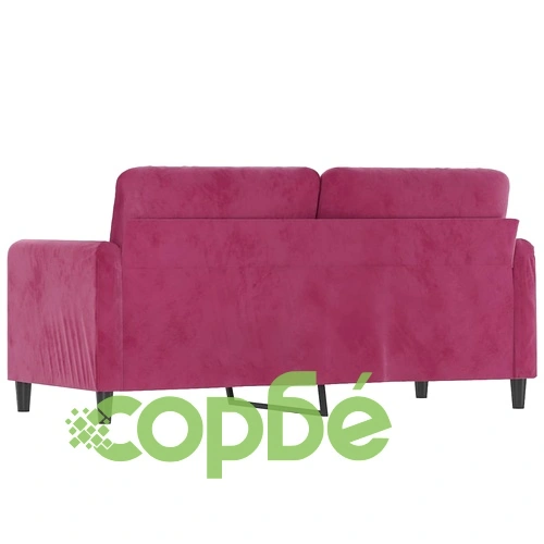 2-местен диван, виненочервен, 140 см, кадифе ➤ топ цена ➤ sorbe.bg