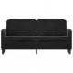 2-местен диван, черно, 140 см, кадифе