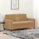 2-местен диван, кафяво, 140 см, кадифе